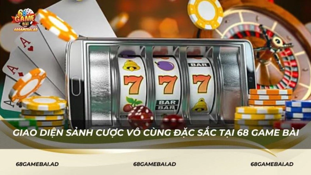 Giao diện sảnh cược vô cùng đặc sắc tại 68 Game Bài